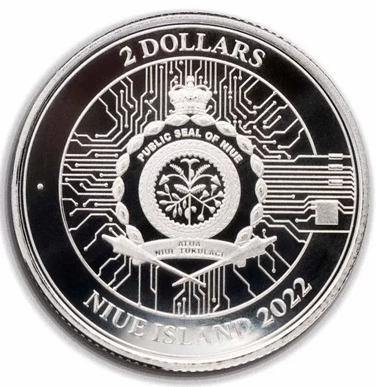 Bitcoin Niue Island 1 uncja Srebra 2022 - obrazek 2