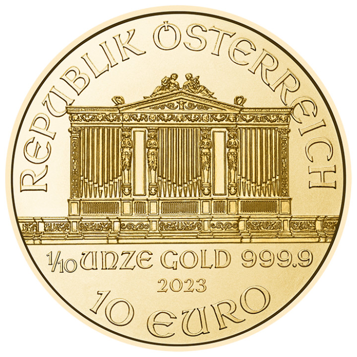 Wiedeński Filharmonik 1/10 uncji Złota