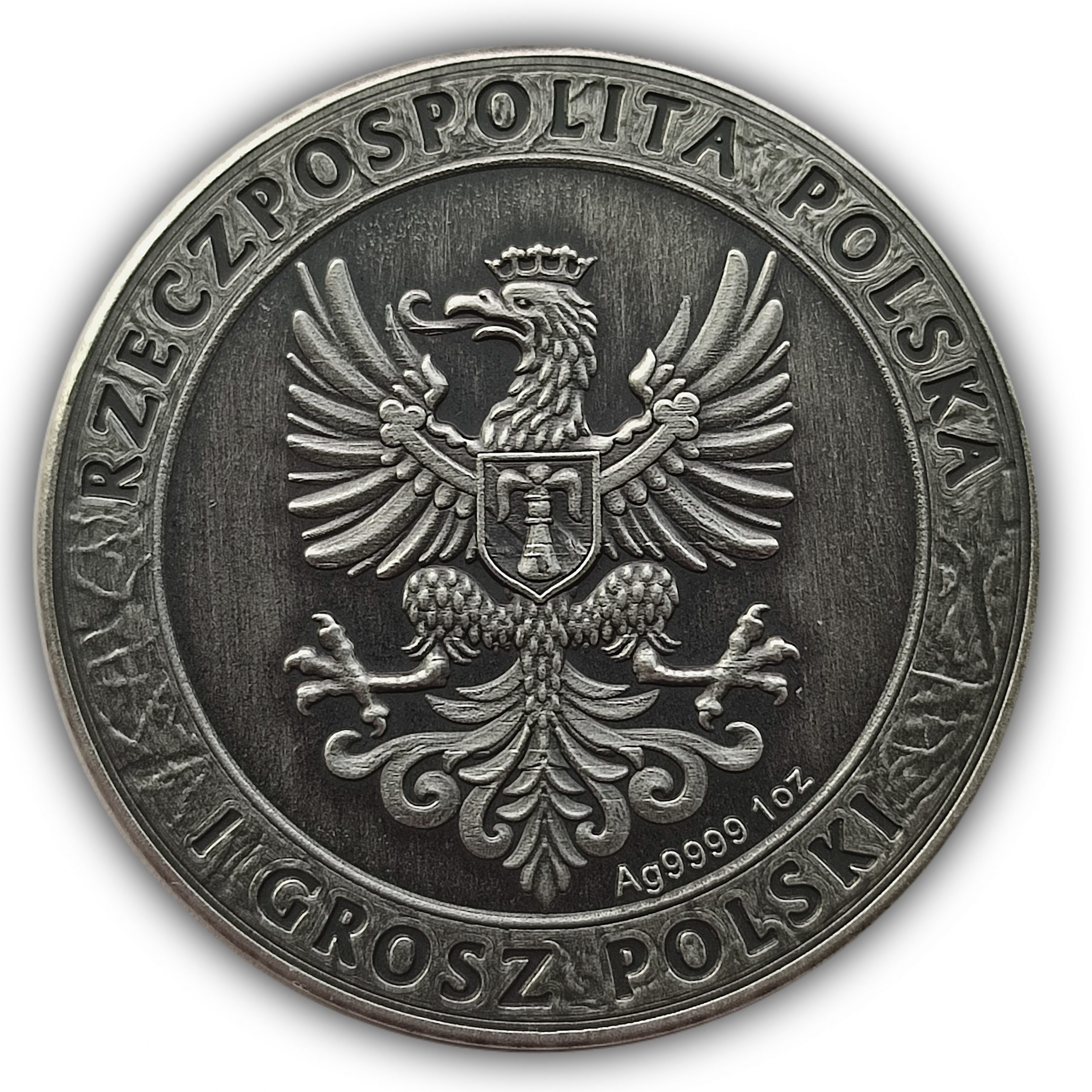 Husaria Antique srebrna moneta 1 oz - obrazek 2