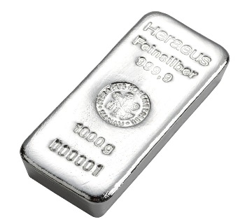 Srebrna sztabka 1kg LBMA MIX