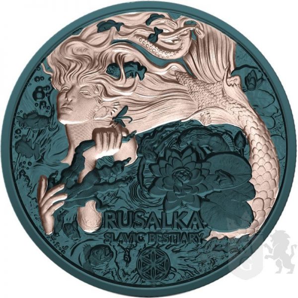 Rusałka ROSE GOLD 2 uncje srebra 2023