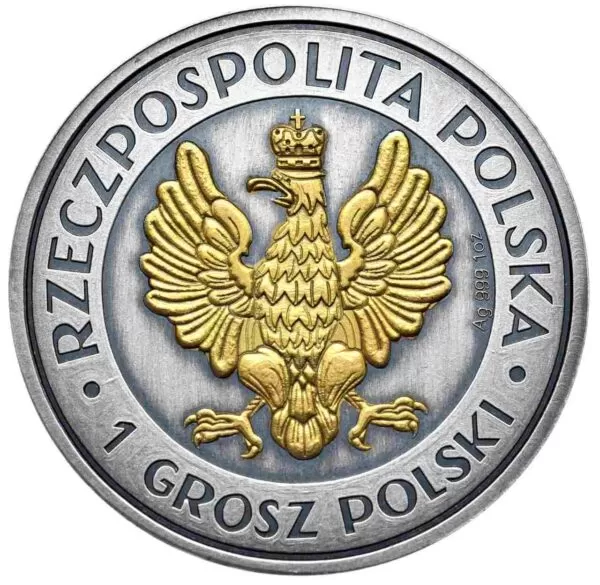Królowa Jadwiga 1 uncja Srebra AntiqueGold - obrazek 2