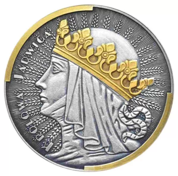 Królowa Jadwiga 1 uncja Srebra AntiqueGold