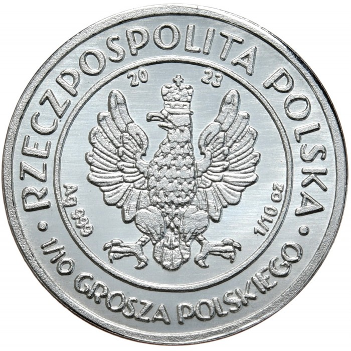Królowa Jadwiga 1/10 uncja Srebra - obrazek 2