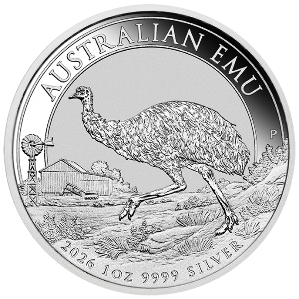 Australijski Emu 1 uncja Srebra 2026