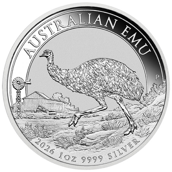 02-3928-Australian-Emu-2026-1oz-Silver-Bullion-Coin-straight-on-LR