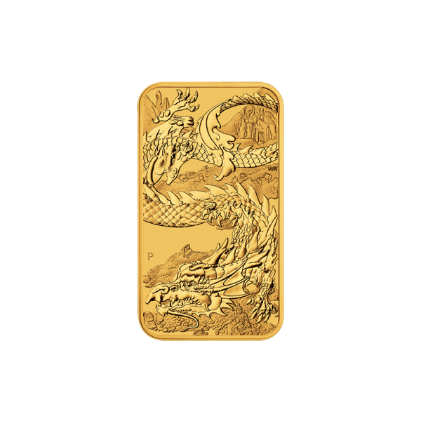 Sztabko Moneta Smok Rectangular Dragon 1 uncja złota 2023