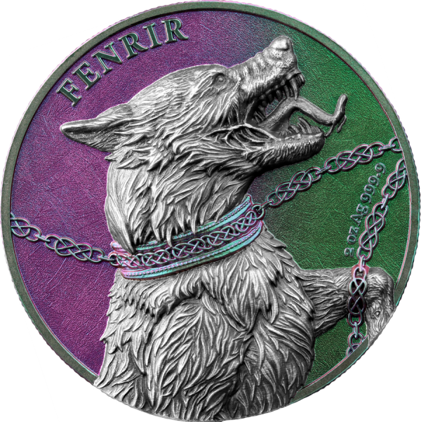 Fenrir Germania Beasts 2 uncje srebra Double High Relief