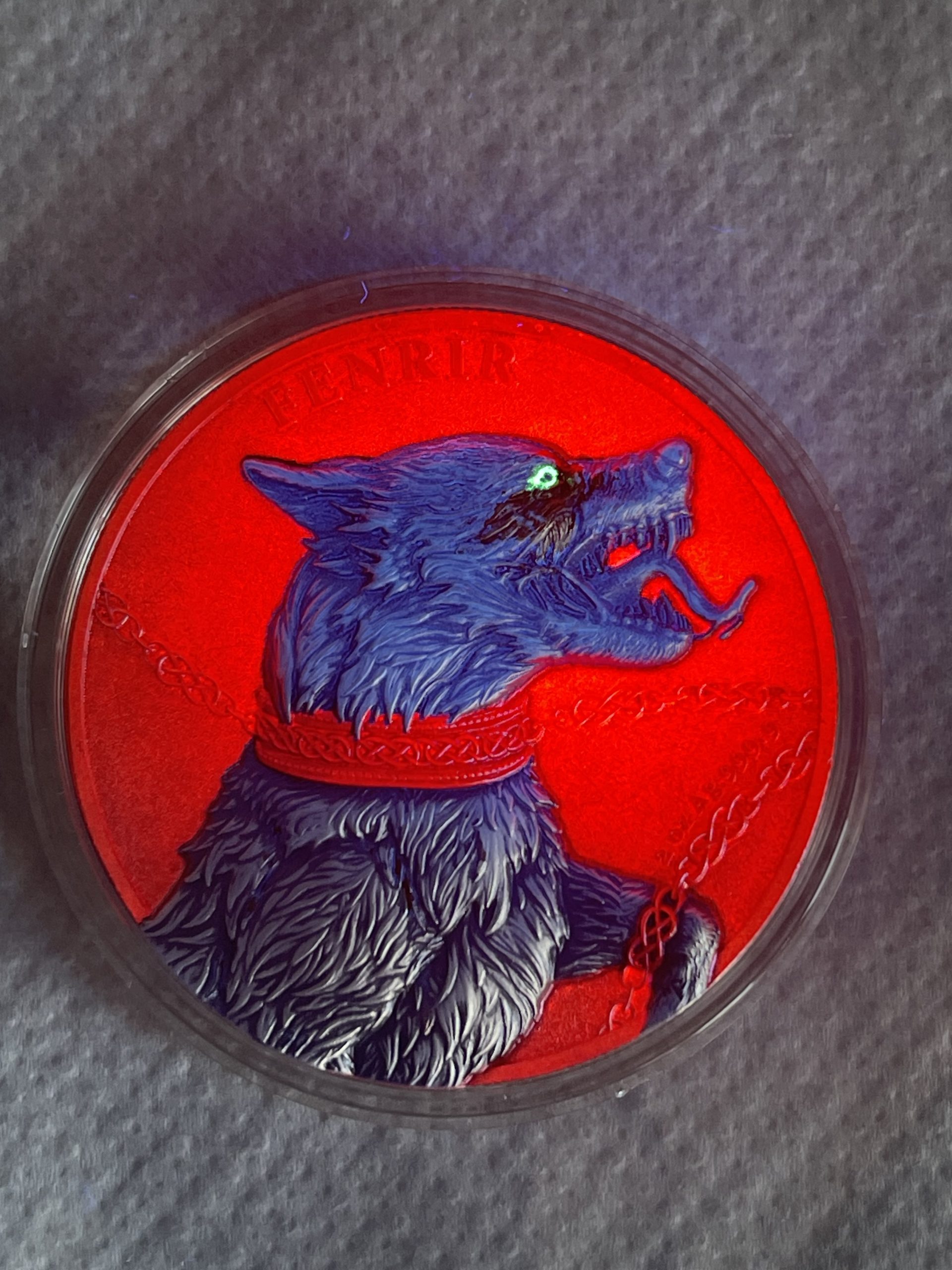 Fenrir Germania Beasts 2 uncje srebra Double High Relief - obrazek 11