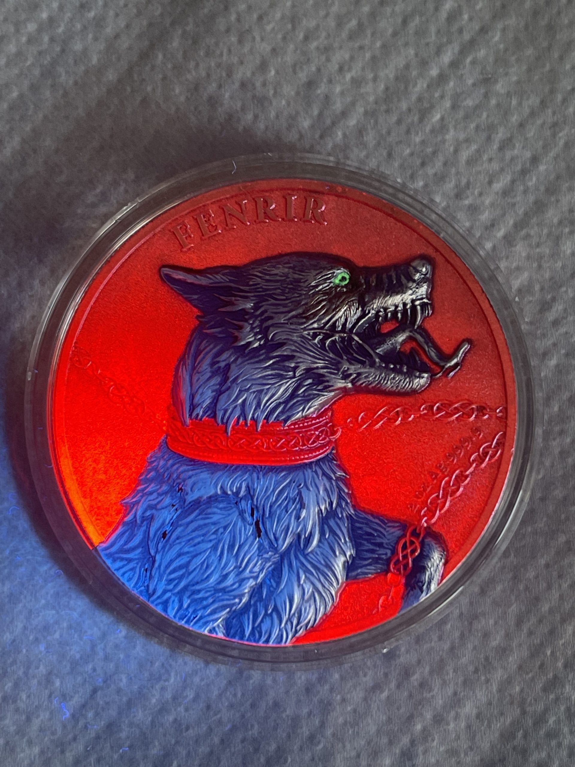 Fenrir Germania Beasts 2 uncje srebra Double High Relief - obrazek 9