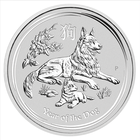 Lunar II Rok Psa 1 uncja Srebra 2018