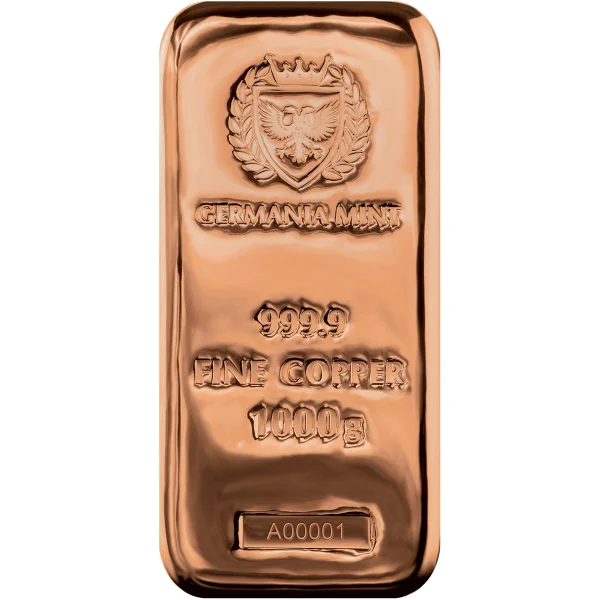 10 x Sztabka Miedzi Germania Mint 1 kg