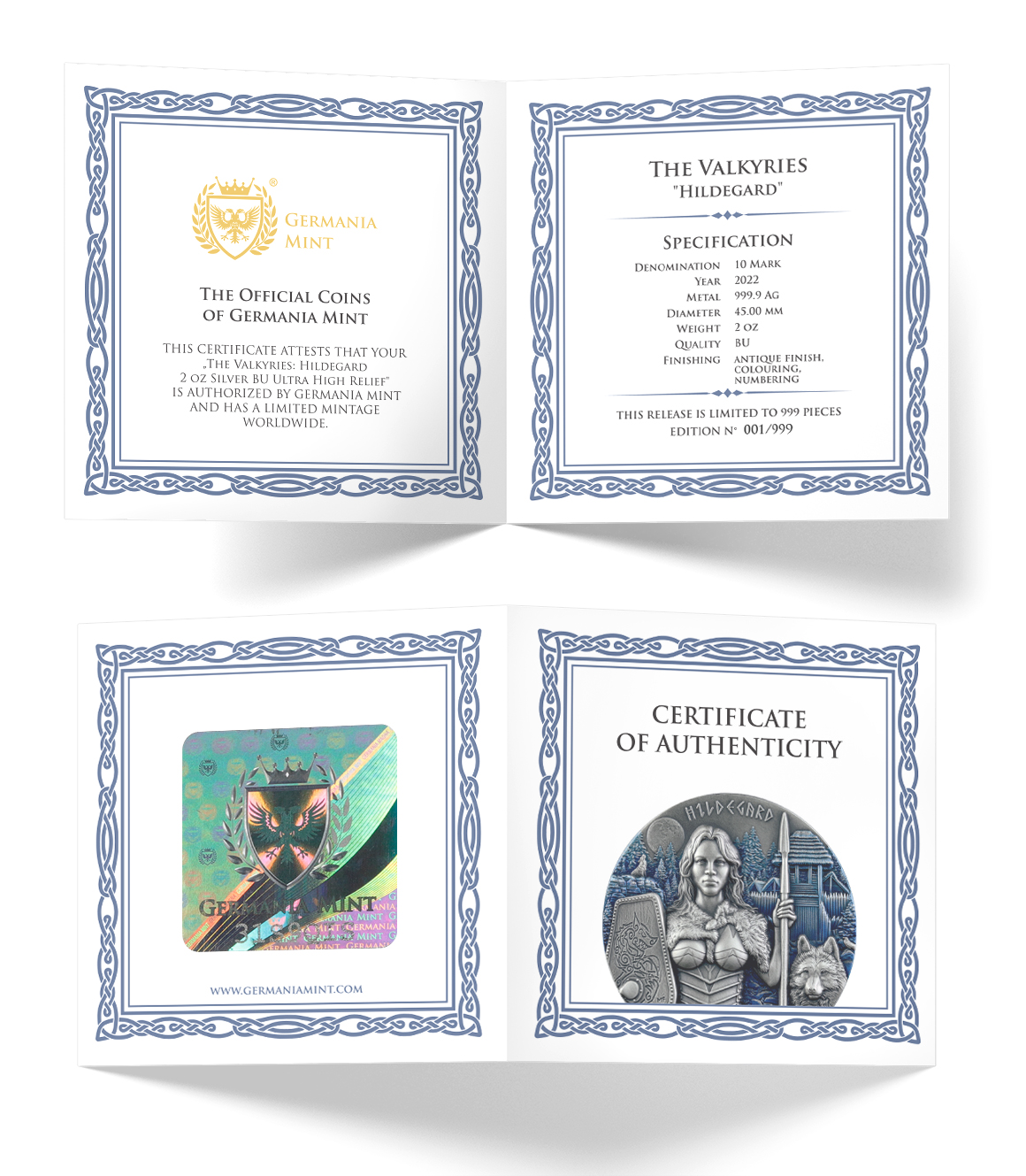 Valkyries Hildegard 2 uncje srebra Ultra High Relief 2022 (Kopia) - obrazek 5