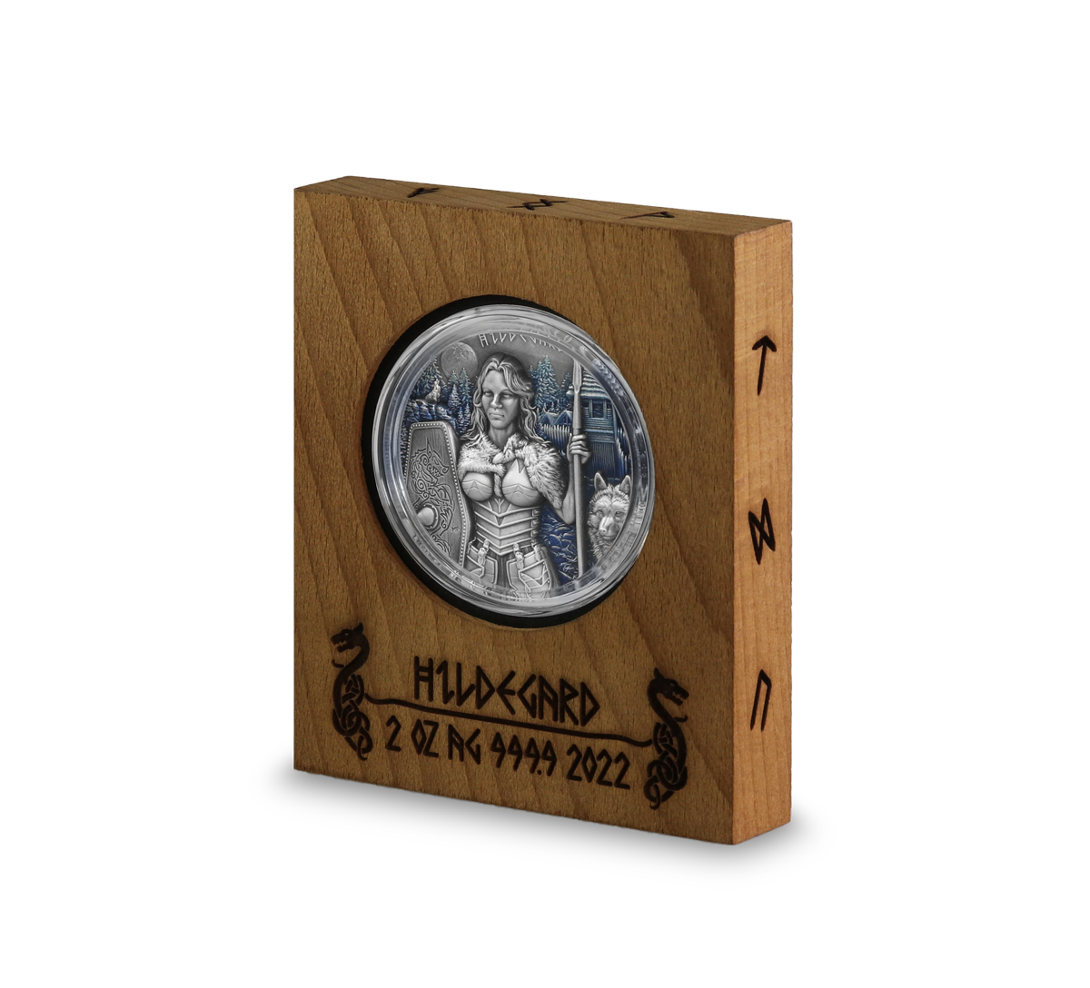 Valkyries Hildegard 2 uncje srebra Ultra High Relief 2022 (Kopia) - obrazek 3