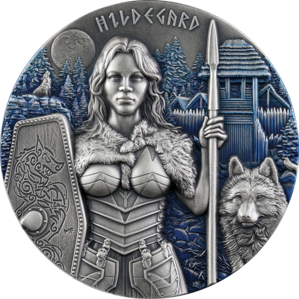 Valkyries Hildegard 2 uncje srebra Ultra High Relief 2022 (Kopia)
