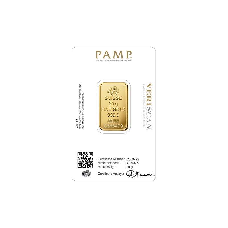 Sztabka 20 g Złota PAMP - obrazek 2