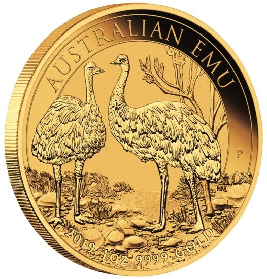 Australijski Emu 1 uncja Złota 2019 - obrazek 3