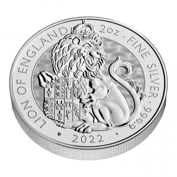 The Tudor Beasts: Lion of England 2 uncja srebra 2022