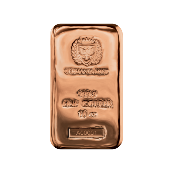 Sztabka Miedzi Germania Mint 10 oz