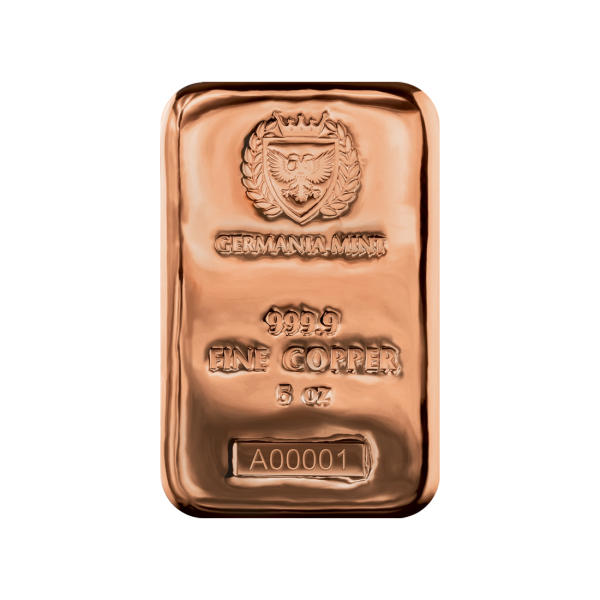 Sztabka Miedzi Germania Mint 5 oz