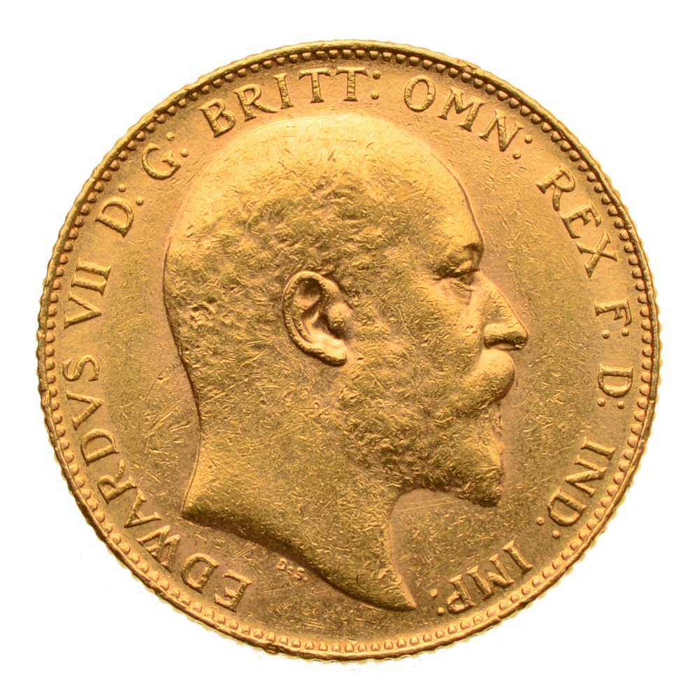 Brytyjski Suweren Złota moneta 7,32 gram - Edward VII - obrazek 2