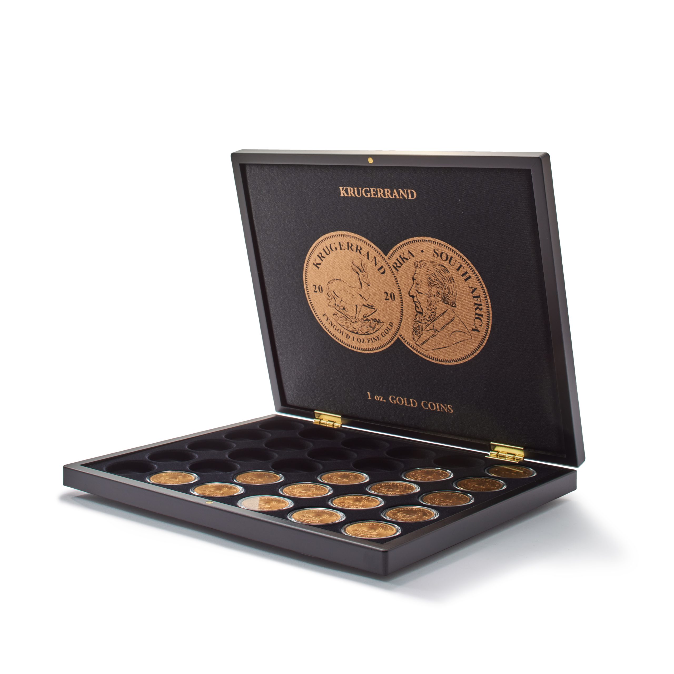 Pudełko kaseta na 30 monet - złoty Krugerrand - obrazek 2
