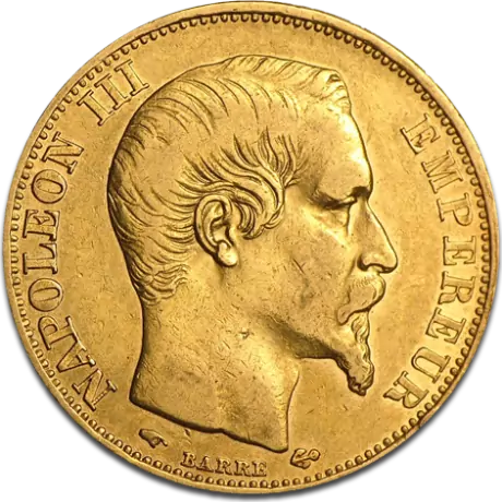 Francuskie 20 Franków Napoleon III 5,81 g Złota Moneta
