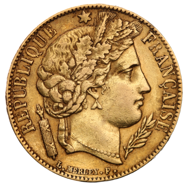 Francuskie 20 Franków Ceres 5,81 g Złota Moneta