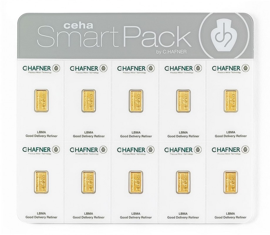 Sztabka Złota C.Hafner Smartpack 10 x 2g