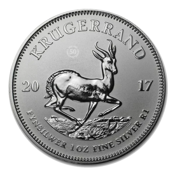 Krugerrand RPA 50-rocznica 1 uncja srebra 2017