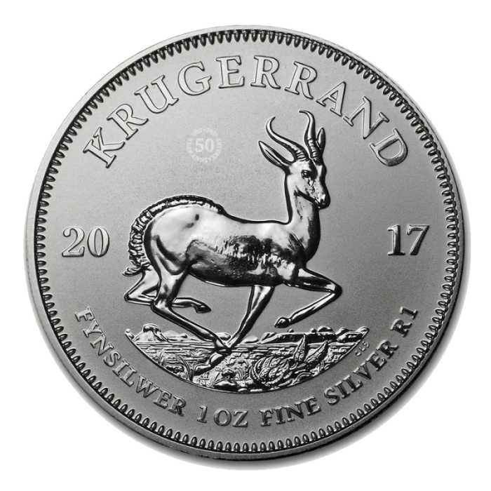 Krugerrand RPA 50-rocznica 1 uncja srebra 2017