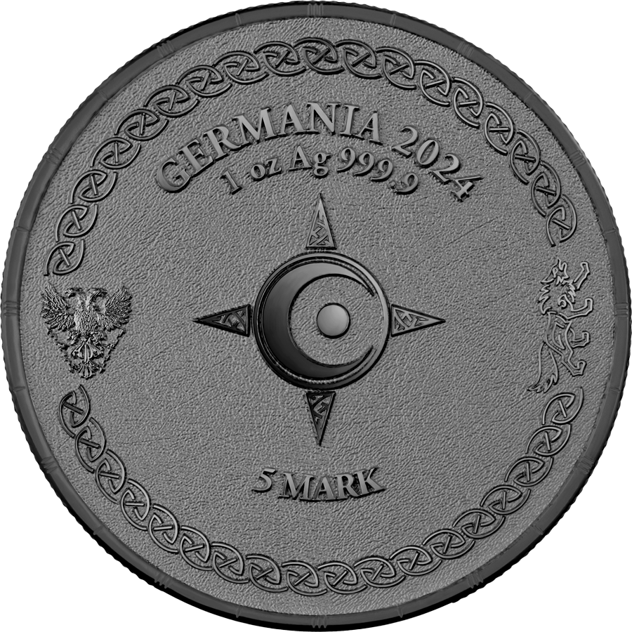 Ragnarök Hati 1 uncja srebra 2024 Black BU - obrazek 2