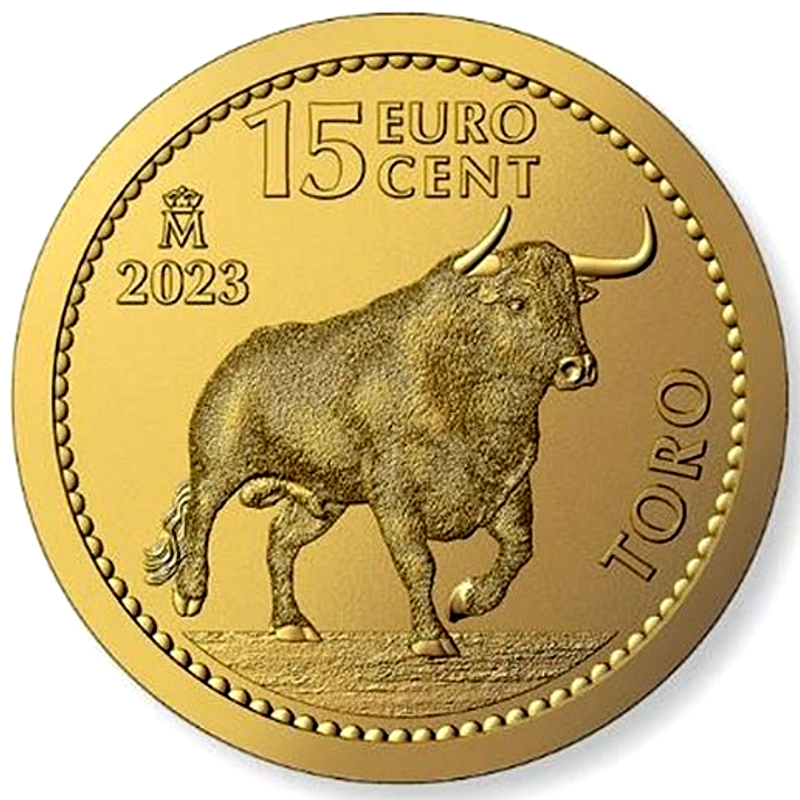 Toro Byk Hiszpański 1/10 uncji Złota 2023 Proof Inverse