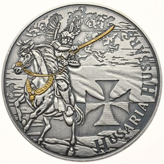 Husaria 3 srebrna moneta 1 uncja 2024 pudełko AntiqueGold
