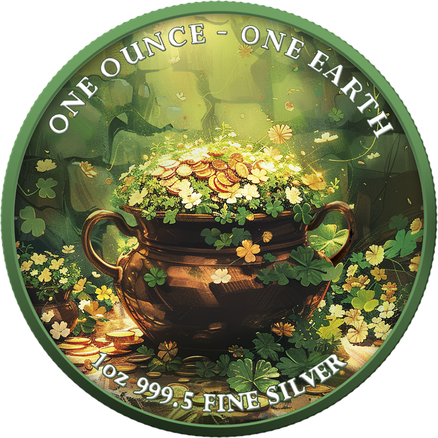 Srebrna moneta St. Patrick Day Fiji 1 uncja srebra 2022 - obrazek 2