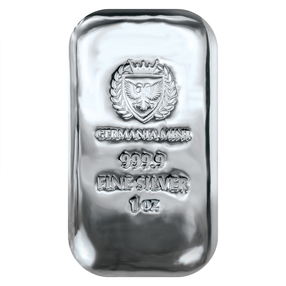 Sztabka Germania Mint 1 uncja Srebra