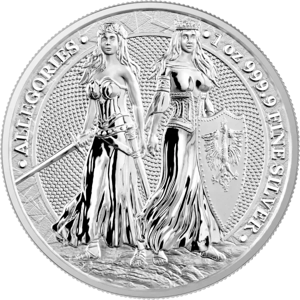 Allegories: Polonia &amp; Germania 1 uncja srebra 2022