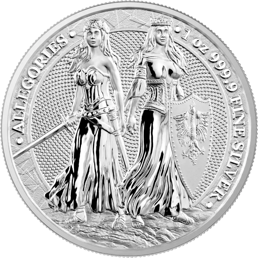Allegories: Polonia & Germania 1 uncja srebra 2022