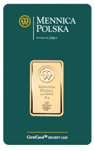 Sztabka 10 g Złota Mennica Polska