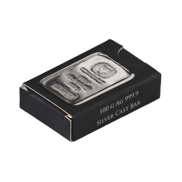 Sztabka Germania Mint 100 g Srebra