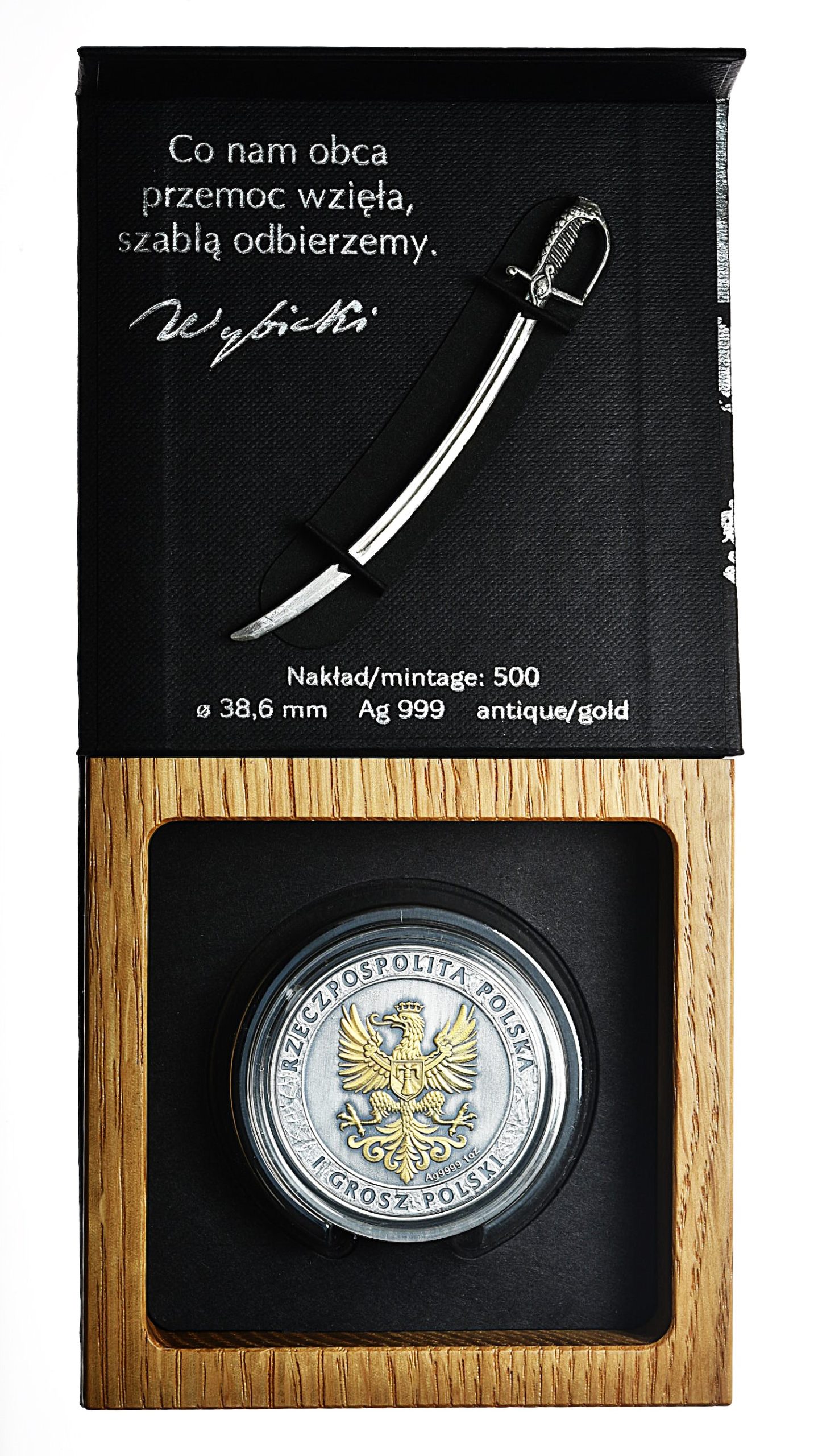 Husaria 4 srebrna moneta 1 uncja 2025 pudełko AntiqueGold - obrazek 4