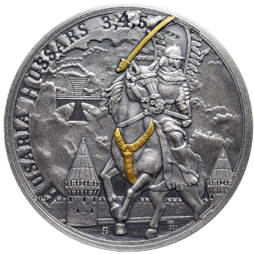 Husaria 4 srebrna moneta 1 uncja 2025 pudełko AntiqueGold