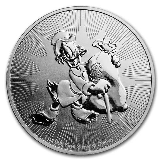 Niue: Disney - Sknerus McKwacz, srebrna moneta 1 oz 2018