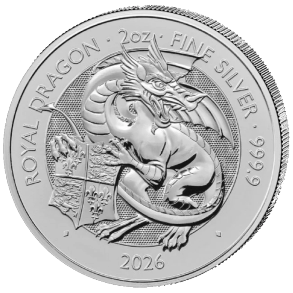 The Tudor Beasts: Royal Dragon 2 uncje srebra 2026
