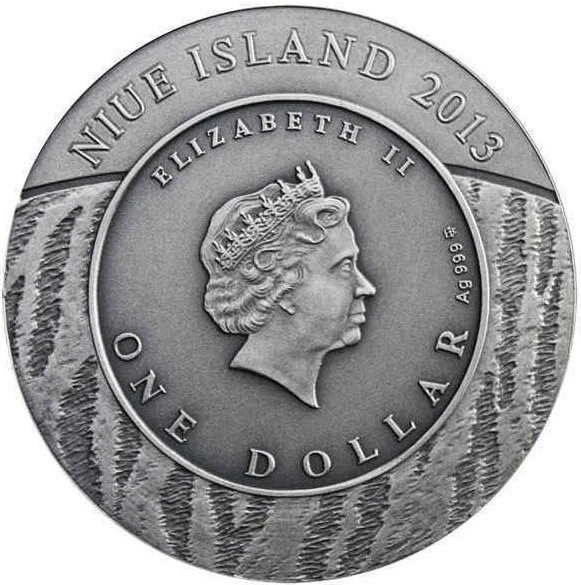 TIGERS Wildlife FamilSilver Coin 1$ 1 Oz Niue 2013 a