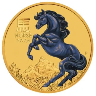 Lunar III Rok Konia 1/10 uncji złota kolorowany 2026